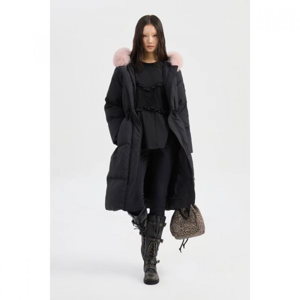 Lucky Chouette Long Down Jumper Black Lqucw25400
