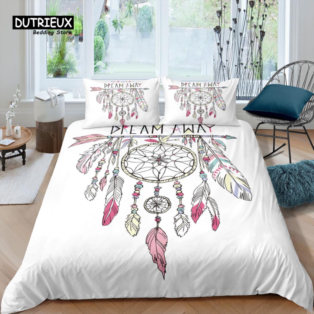 Home Living Luxus 3D Traumfänger Bettwäscheset Bequemes Bettbezugset Kinderbettwäscheset Queen und King EU/US/AU/UK Größe