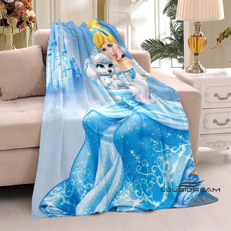 Disney Cinderella Princess Flannel Blanket Fluffy and Comfortable Adult Nap Blanket Soft Bedding Sofa Blanket Party Home Dec