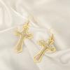 Cazador Clear Zircon Cross Earrings for Women Stainless Steel Christian Earrings Jesus Jewelry Valentine Gift 2026 Wholesale New