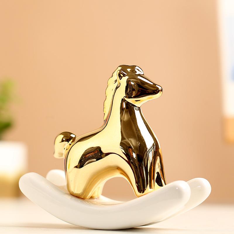 

Творческий качалка керамические украшения простой дом гостиная офис украшение веранда рабочий стол чай домашнее животное поделки украшение дома