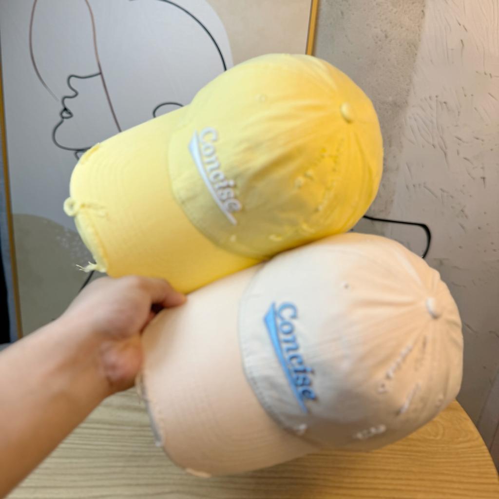 Distressed oversized letter baseball cap for women, spring/summer, wide brim, casual, versatile, face-slimming, soft-top duckbill cap for men