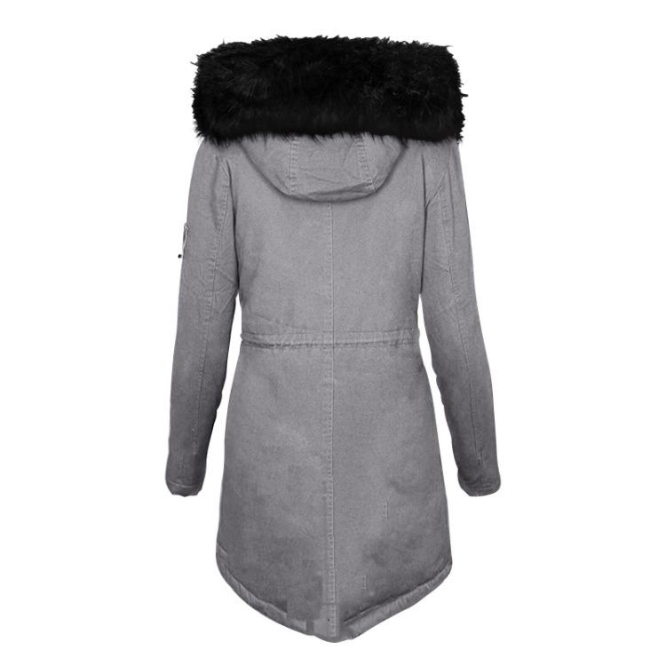 Women's Fashion Fleece Hooded Coat Lamb Wool Cotton Padded Warm Winter Coat