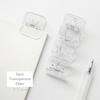 5pcs Candy Mini Square Clips Transparent & Solid Color Page Holder Paper Clip for Memo File Magazine Household A6794