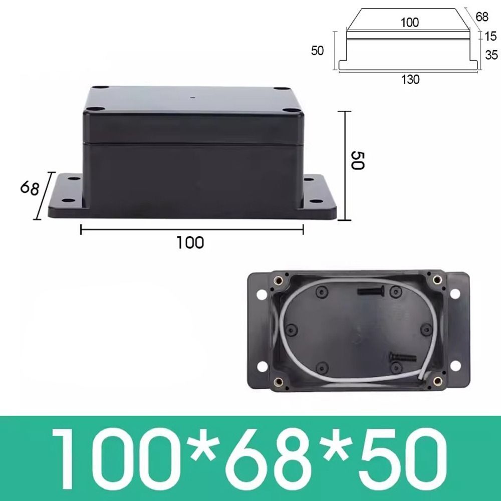 Black DIY Housing Instrument  Electronic Project Box Waterproof Power Box  Electronic Project