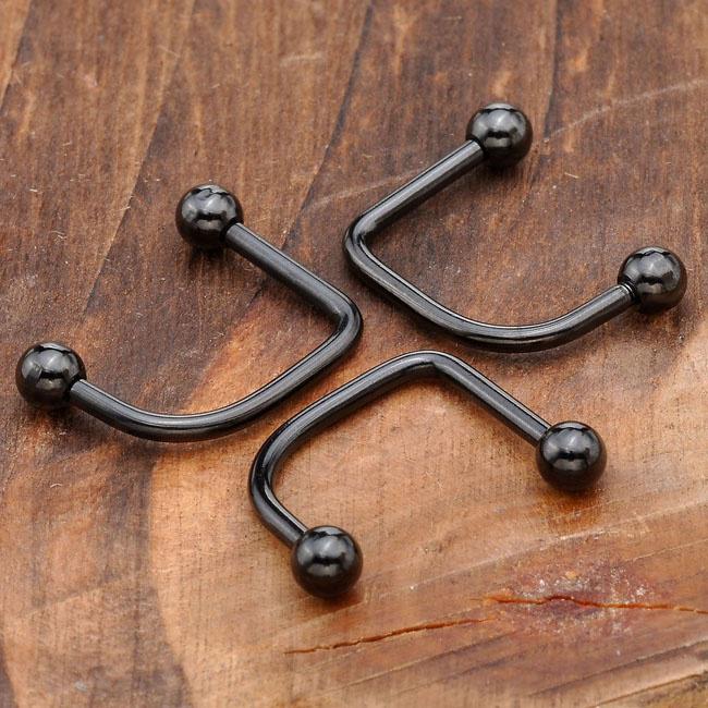 Buy 1 Pc Stainless Steel Double Ball U Shape Lippy Loop Lip Labret Ring ...