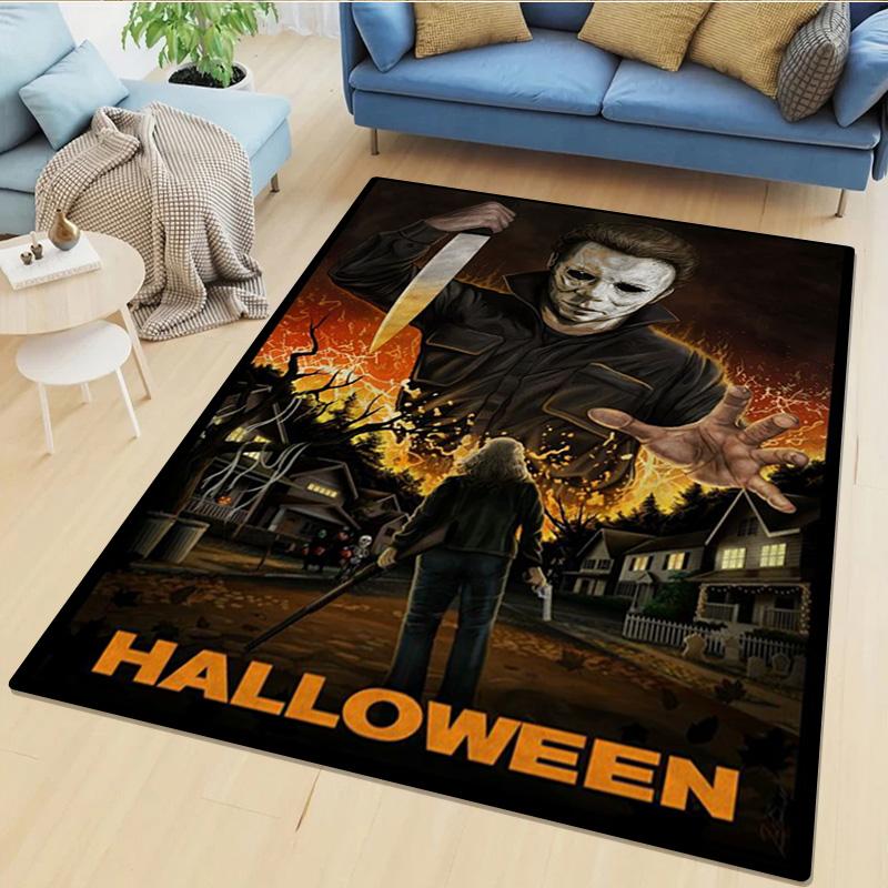 1Pc Halloween Print Rug - home decoration Carpet For Living Room Bedroom Flooring Computer Chair Area Rug