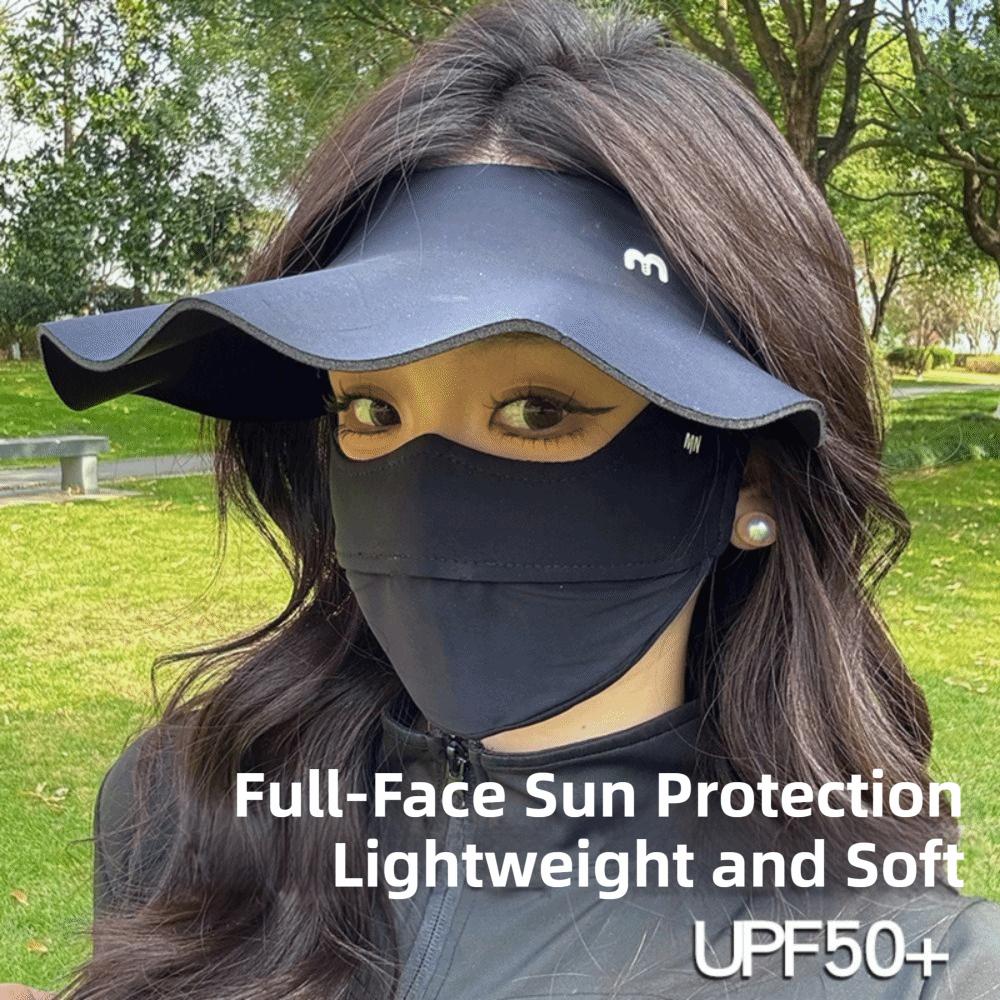 Sun Protection Women's Sun Hat Wide Brim Outdoor Bucket Hat Casual Foldable Shawl Hat  Summer