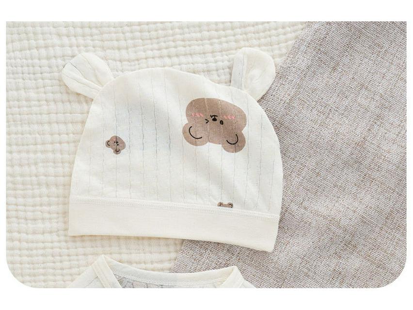 Newborn Ultra-Thin Cotton Long-Sleeve Romper with Belly Protection - Breathable, A-Class, Perfect for Summer and Air-Conditioned Spaces.