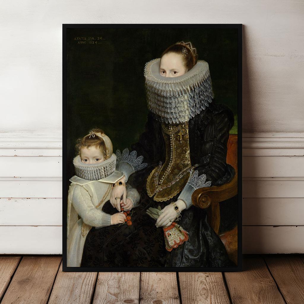 Plakat portret rodzina w koronkach