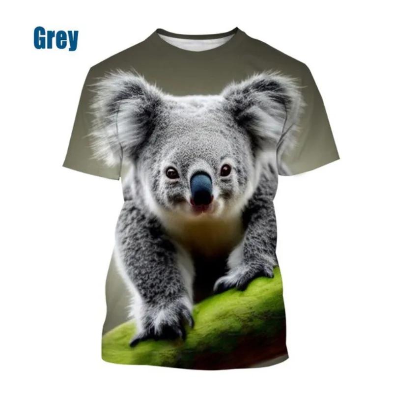 Koala Bear 3D Graphic T Shirts Men's Clothing Tees TopCute Animal Unisex Street Casual Harajuku T-shirt