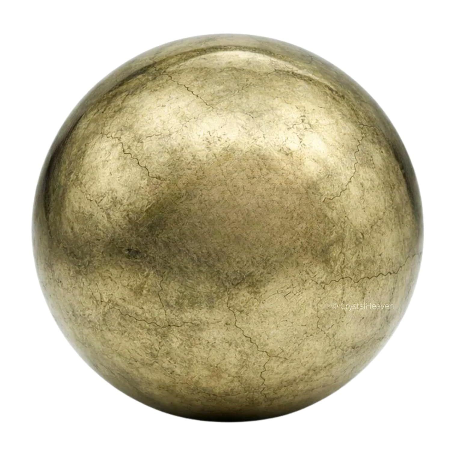 Certified Pyrite Crystal Ball for Meditation - Premium Crystal Vastu