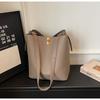 Stylish Trendy Soft Leather Shoulder Bag Girly Large Capacity Crossbody Bucket Bag Women Simple Fashi Commuter Tote Bags Gifts