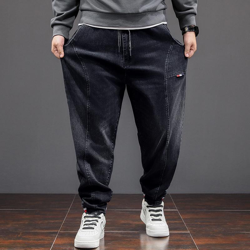 Xiaofeiniu Men's Elastic Waist Skinny Jeans: Fashionable, Versatile, Comfortable Fit for All Sizes