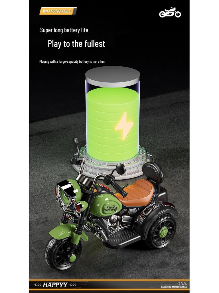 Kids' Electric Tricycle: Rechargeable Remote-Controlled Ride-On for Boys & Girls