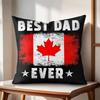 Best Dad Ever Cushion Cover Natural Linen Organic Fabric DoubleSided Printing Couch Pillow Covers Home Decor