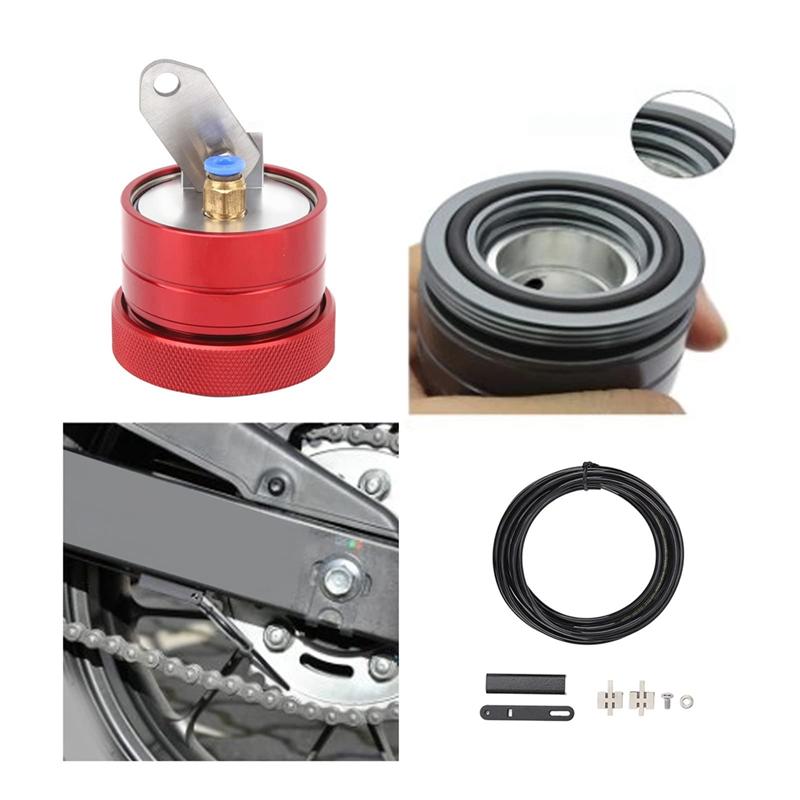 SXR-Motorcycle Chain Oiler, Universal Motorcycle Chain Lubricator Rugged Chain Oiler System Chain Oiler Accessories красный