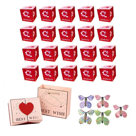 Explosion Gift Box for Money Valentine s Day Pop-Up Cash Money Holder DIY Folding Bounce Box for Valentine s Day Birthday Anniversary