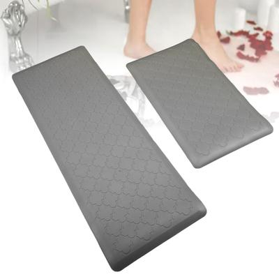 Kitchen Foam Rugs Light Gray Kitchen Floor Mat Cushioned Comfort Ergonomic Anti Fatigue for Home