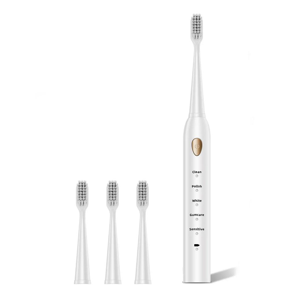 5-gear Mode Sonic Electric Toothbrush USB Charging Adult Ultrasonic Automatic Soft Hair Toothbrush IPX7 Waterproof Rechargeable