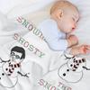 Shosty the Snowman Throw Blanket Shaggy Flannels Retros for babies Blankets