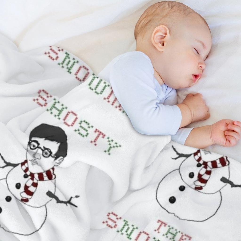 Shosty the Snowman Throw Blanket Shaggy Flannels Retros for babies Blankets