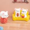 Kawaii Cartoon Cute Animal Resin Small Ornaments Creative Little Bear Doll Toys DIY Home Decoration Accessories Crafts Gifts