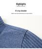 Men's Winter Wool-Feel Sweater: Skin-Friendly, Fleece-Lined, Faux Thickened, Shirt Collar, Knitted Base Layer