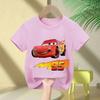Cars Summer 2026 T-Shirt Lightning McQueen Short Sleeve for Boys and Girls Combinable with Everything