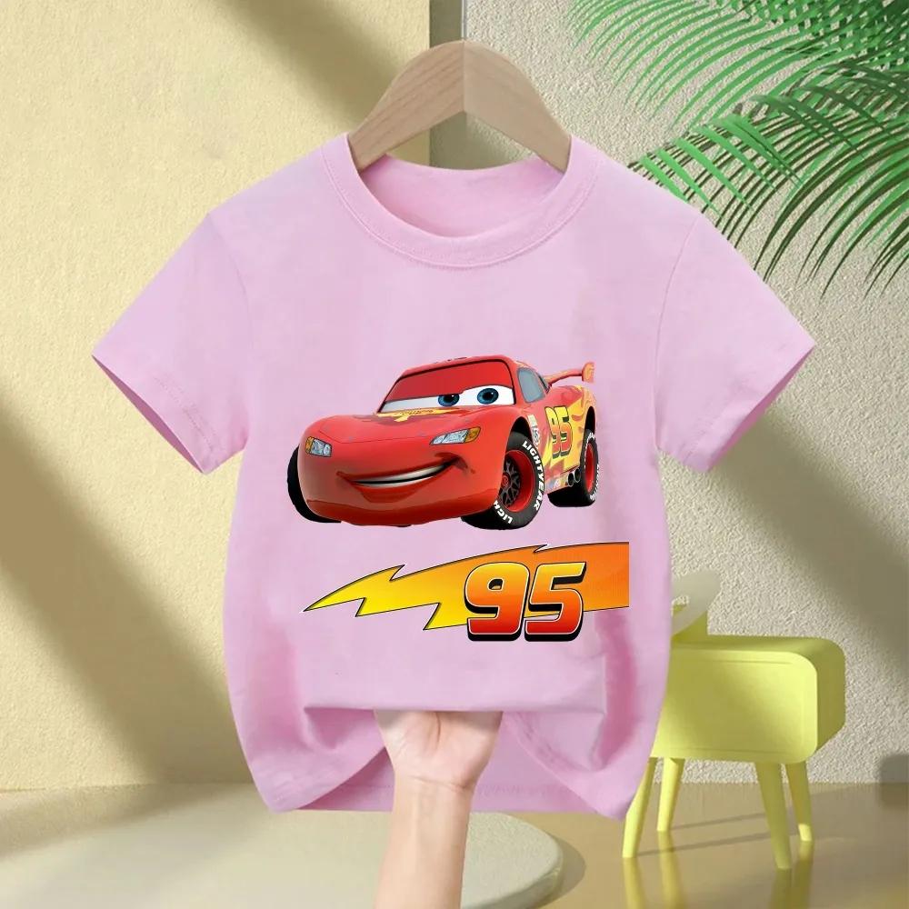 Cars Summer 2026 T-Shirt Lightning McQueen Short Sleeve for Boys and Girls Combinable with Everything