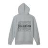 Champion Basic Zip Hooded Sweatshirt with Fleece Lining and Script Oxford Men's Logo, Gray, C3-Z107