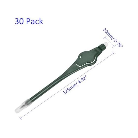 METERXITY 30 Pack Golf Scorecard Pencils with Eraser, Golf Marker Pens with Clip on Round Handle for Golf Events (Dark Green)
