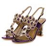 High Heels Sandalen Damen Sommerschuhe Frau Partyschuhe Mode Damen Sandalen Quadratischer Absatz 7cm