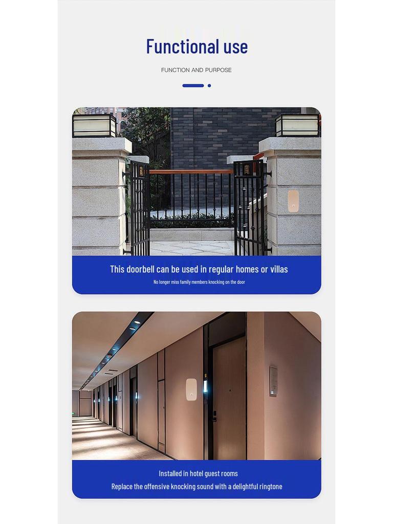 2025 Self-Powered Wireless Doorbell with Friction Power, Continuous Functionality, One-to-One Induction, and SOS Remote Control