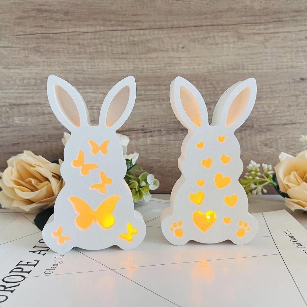 Hollow Bunny Plaster Drop Glue Mold Cartoon Rabbit Lamp Box Mold  Easter Ornament