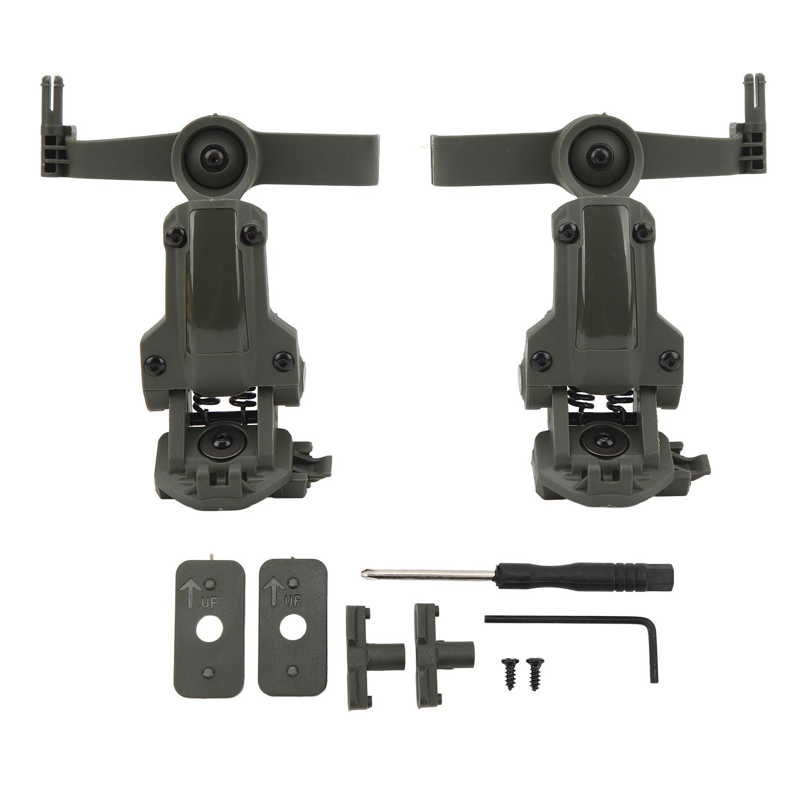 

ARC Rail Adapter Accessories Multi Angle Rotation Helmet Rail Adapter Headphone Mount Green