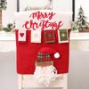 Reusable Chair Back Covers Santa Claus Snowman Chair Protector Christmas Seat Cover  Party