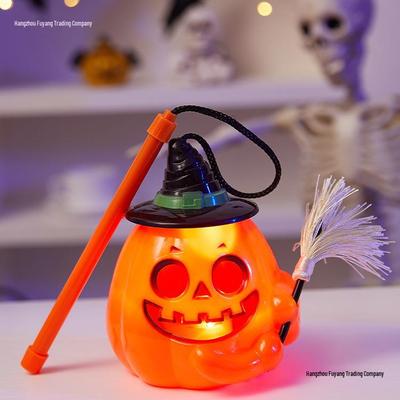 Goofy Laughing Pumpkin Lantern Toy - Light-Up Handheld Decoration for Kids & Kindergartens