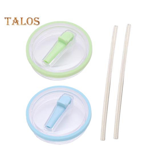 2 sady 40 oz víko sklenice se slámkou pro Stanley Quencher Opakovaně použitelné víko na brčko Náhradní kryt odolný proti stříkající vodě pro cestovní sklenici HydroJug