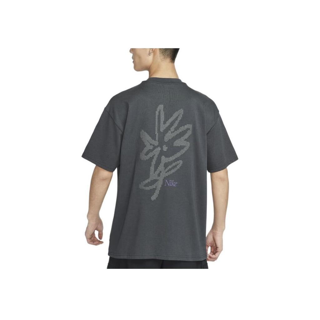 Nike Sportswear Snake Welcoming Series Loose Fit Printed Casual Embroidered Soft Short Sleeve T-Shirt Men Tops Coal-Black HJ0615060