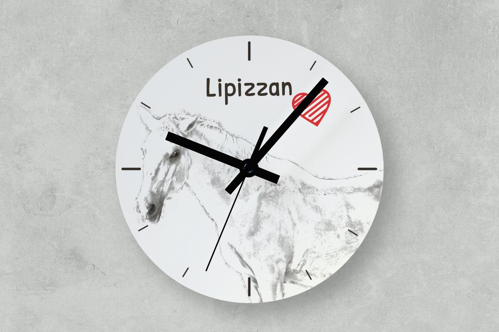 Lipizzan – Wall clock with a horse, shelf clock with a print | Art-Dog