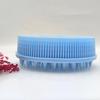 Exfoliating Silicone Body Brush,2 in 1 Bath and Shampoo Brush,Wet and Dry Scalp Massager,Premium Silicone Loofah,Lathers Well