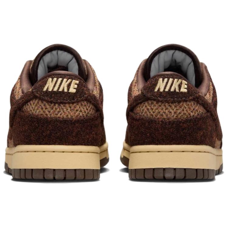 Harris Tweed X Nike  Dunk Low Sesame Women Sneakers Brown Violet-Mist Baroque-Brown IO0052-200