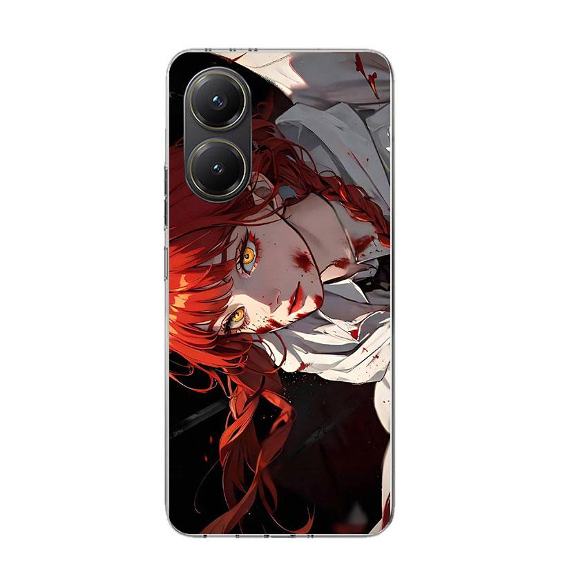 C-Chainsaw Mans Makima Phone Case For Xiaomi Poco X7 X6 X5 Pro F7 Ultra Redmi 15C 15 13 13C 12 12C 10 10A 10C 9 9A 9C 9T Cover P
