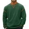 Men's Solid Color Round Neck Long Sleeve Tops Men's Sports Large Size Casual Round Neck Tops