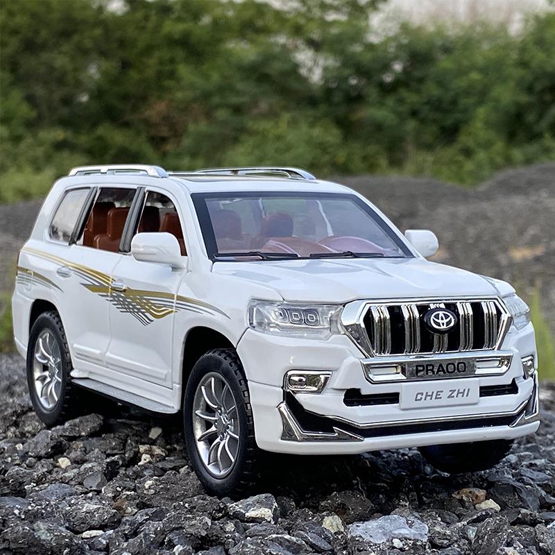 1/24 Toyota Prado Alloy Car Diecasts & Toy Vehicles Toy SUV Car Metal Collection Simulation LAND CRUISER Model Car Kids Gifts