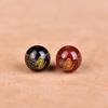Red Agate Bagua Pattern Peace & Happiness Carved Beads for DIY Bracelet/Necklace