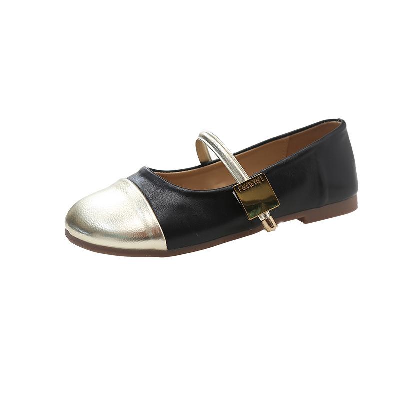 

Французские туфли Мэри Джейн женские лето 2025 новые туфли-лодочки с неглубоким вырезом легкие супермягкие на плоской подошве нежные вечерние туфли женская обувь тренд 35 чёрный