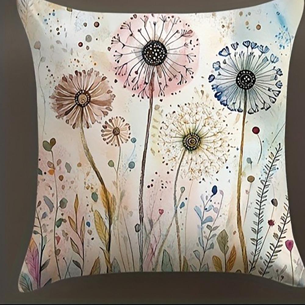 Poszewki na poduszki z nadrukiem kwiatowym dmuchawca: Dodaj odrobinę natury do swojego domu Pokrowiec na poduszkę na sofę dekoracja domu pokoju