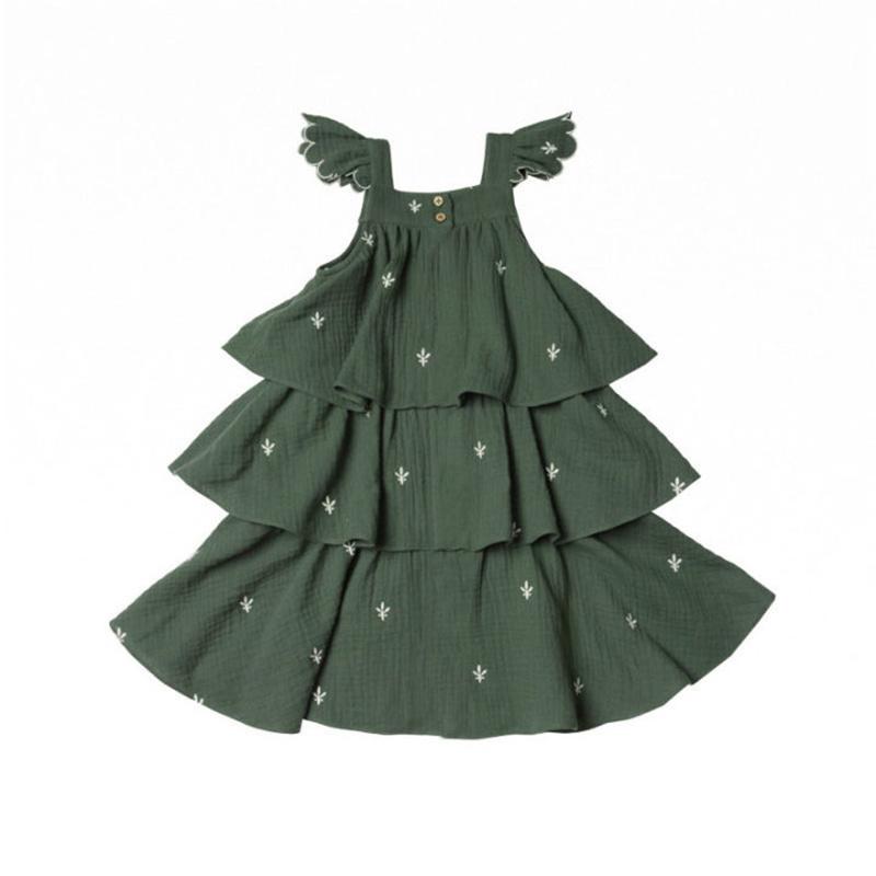 

Summer Kids Girl Dress Soft Cotton Sleeveless Dress Toddler Girl Party Clothing 12-18M 80